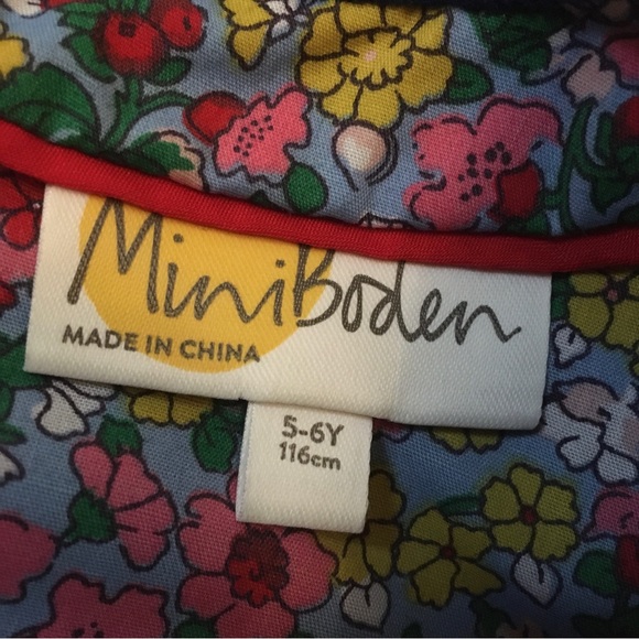 SOLD EUC Mini Boden Navy Corduroy Rainbow Unicorn Dress Jumper - Picture 2 of 3